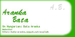 aranka bata business card